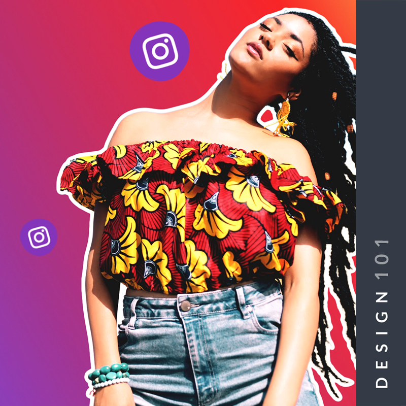 make an instagram post with photo masking