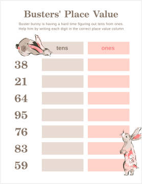 Place values worksheet maker template at PicMonkey