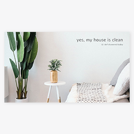 Clean house Zoom background template at PicMonkey