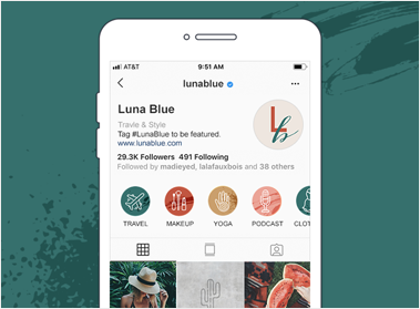 instagram profile mockup