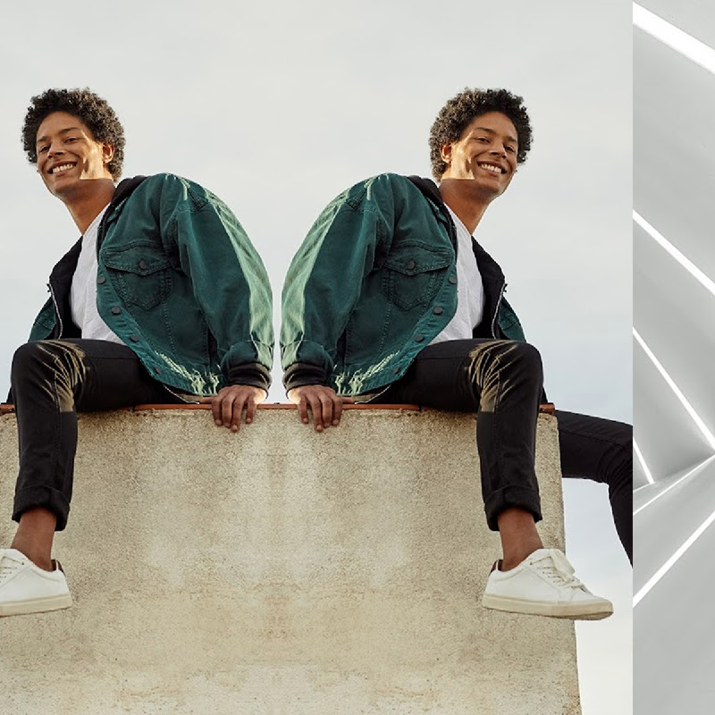 how to create a mirror image photo using the collage tool