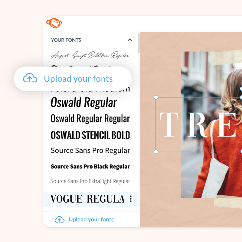 how to upload and use your own fonts in PicMonkey
