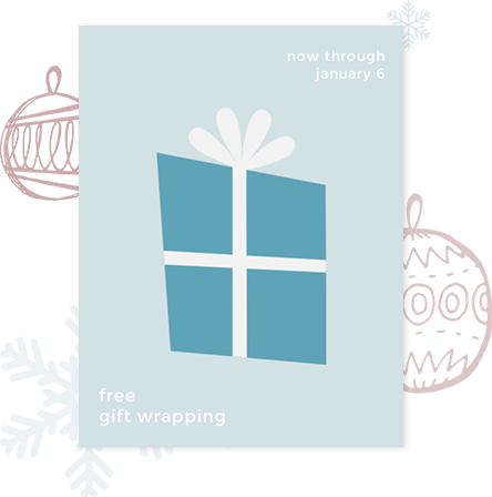Winter-themed graphics, like presents, ornaments, and snowflakes, to use on your designs in PicMonkey.