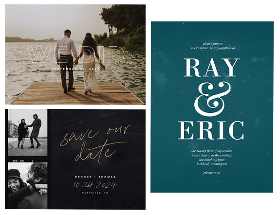 Customize a PicMonkey wedding announcement template 