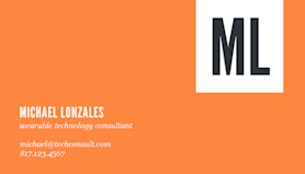 michael lonzales orange business card