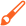 Orange paint brush icon. 