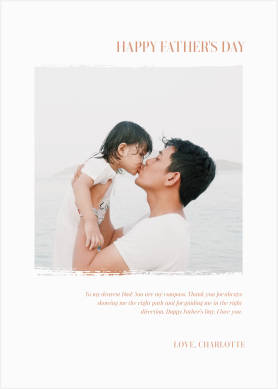 Father's Day card template with center photo and text