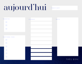 French-themed daily planner template at PicMonkey