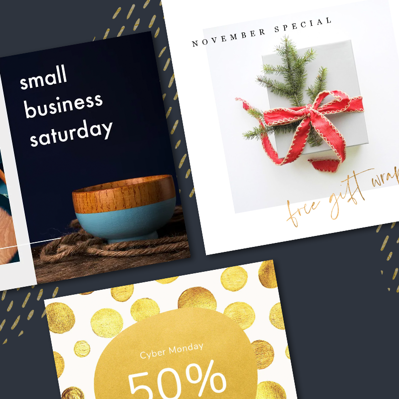 PicMonkey Small Business Saturday templates for social media marketing.