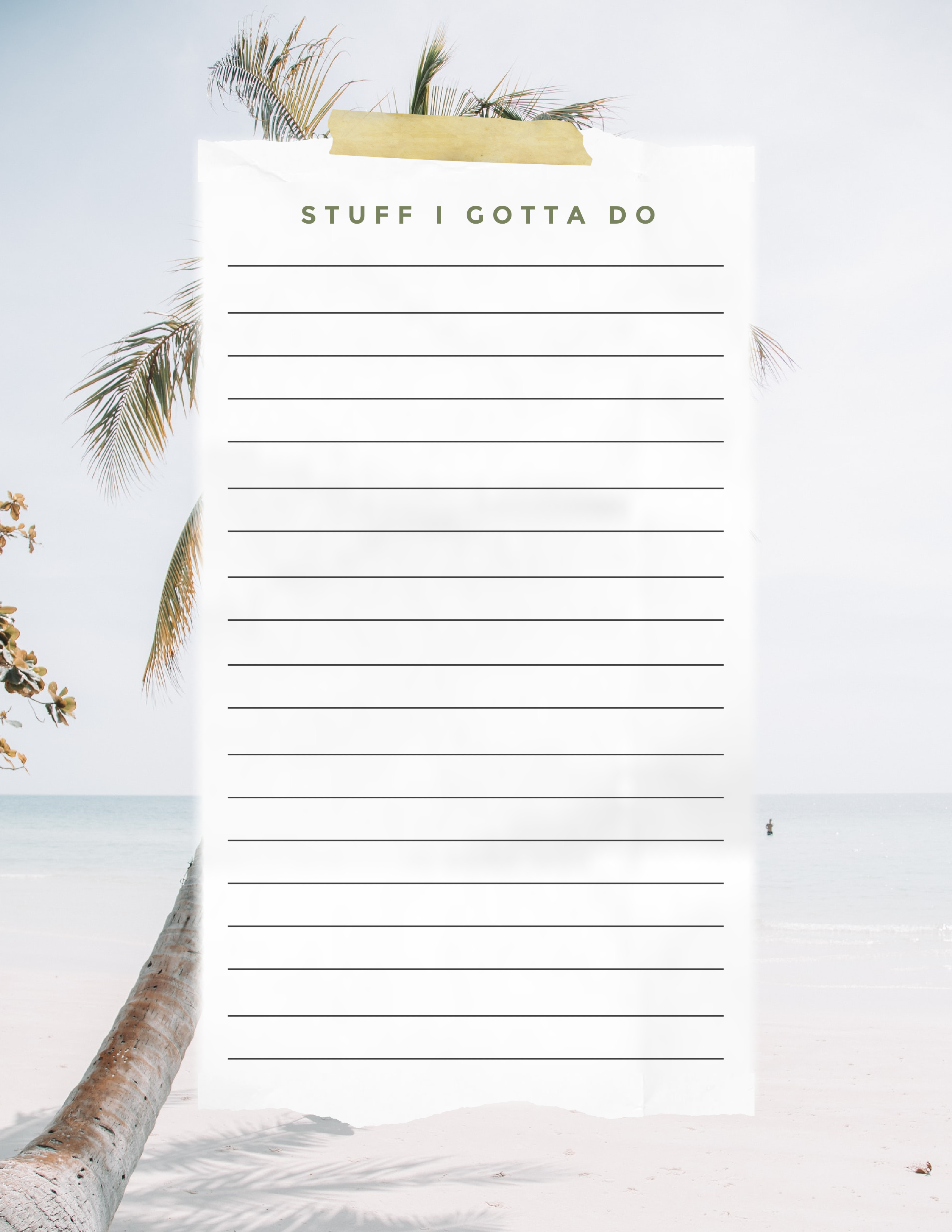 Stuff I gotta do checklist template at PicMonkey
