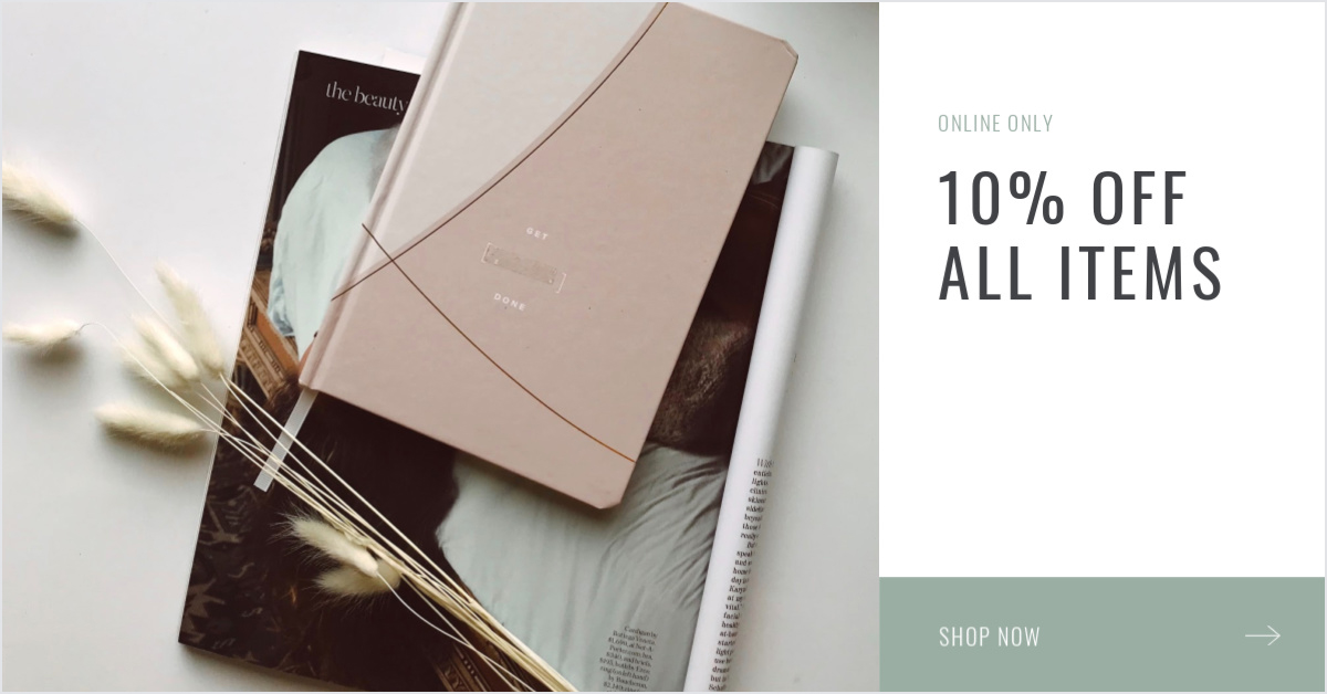 10% Off All Items ad template