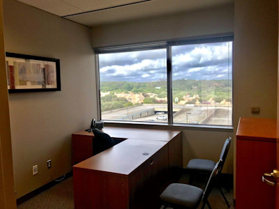 Photo of a private executive office with a view at Legacy Office Centers