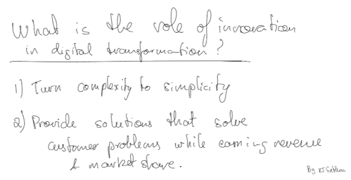 The role of innovation in digital transformation