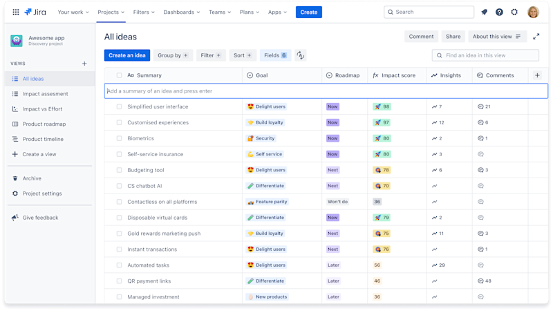 Jira product discovery
