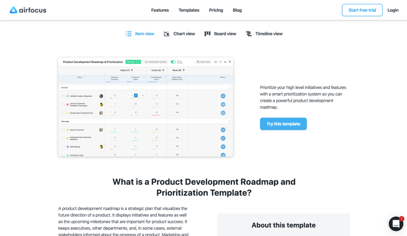 product development project overview