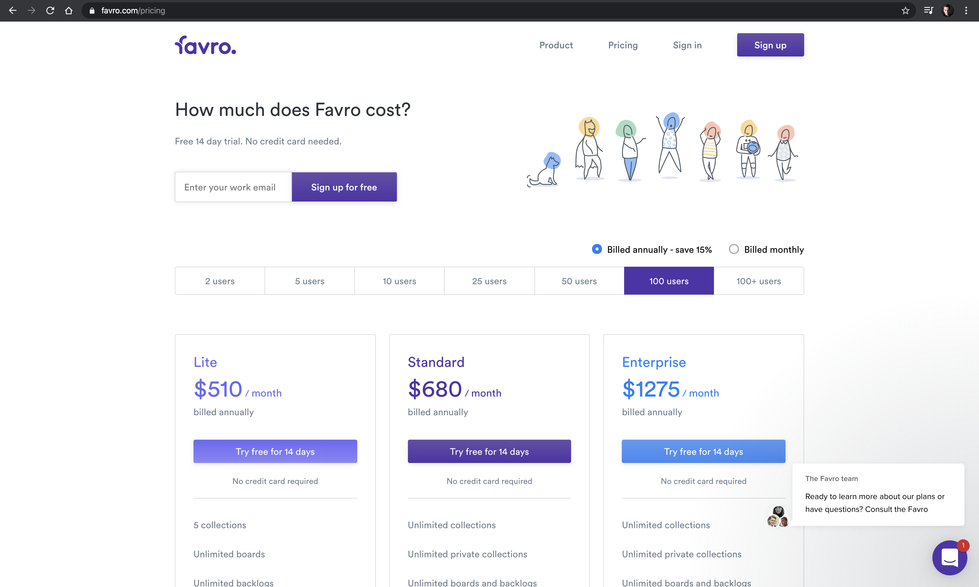 Favro-pricing