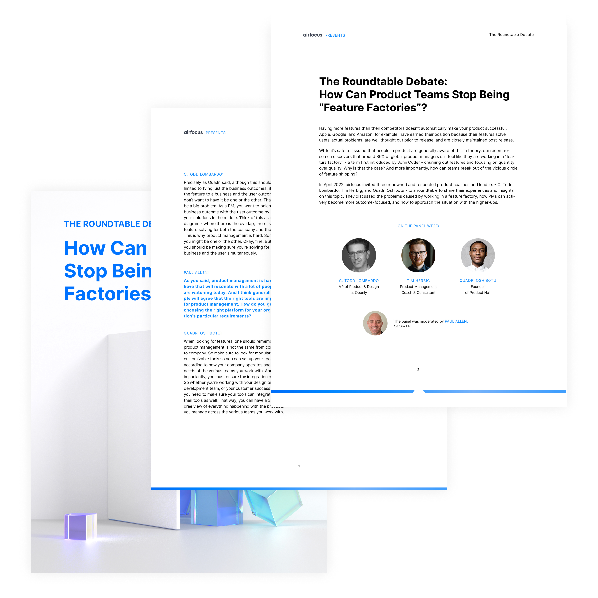 airfocus eBook: Roundtable debate report: How can product teams stop being “feature factories”? - content