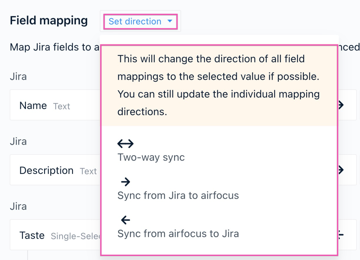 airfocus x Jira integration