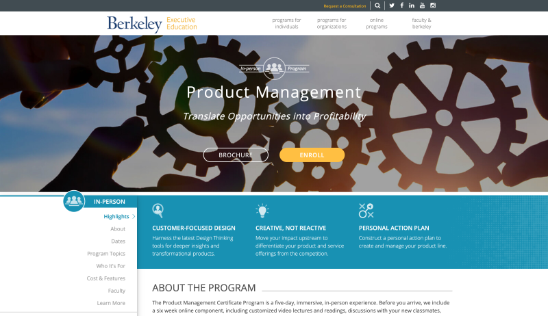 Product Management Program (Berkeley Executive Education)