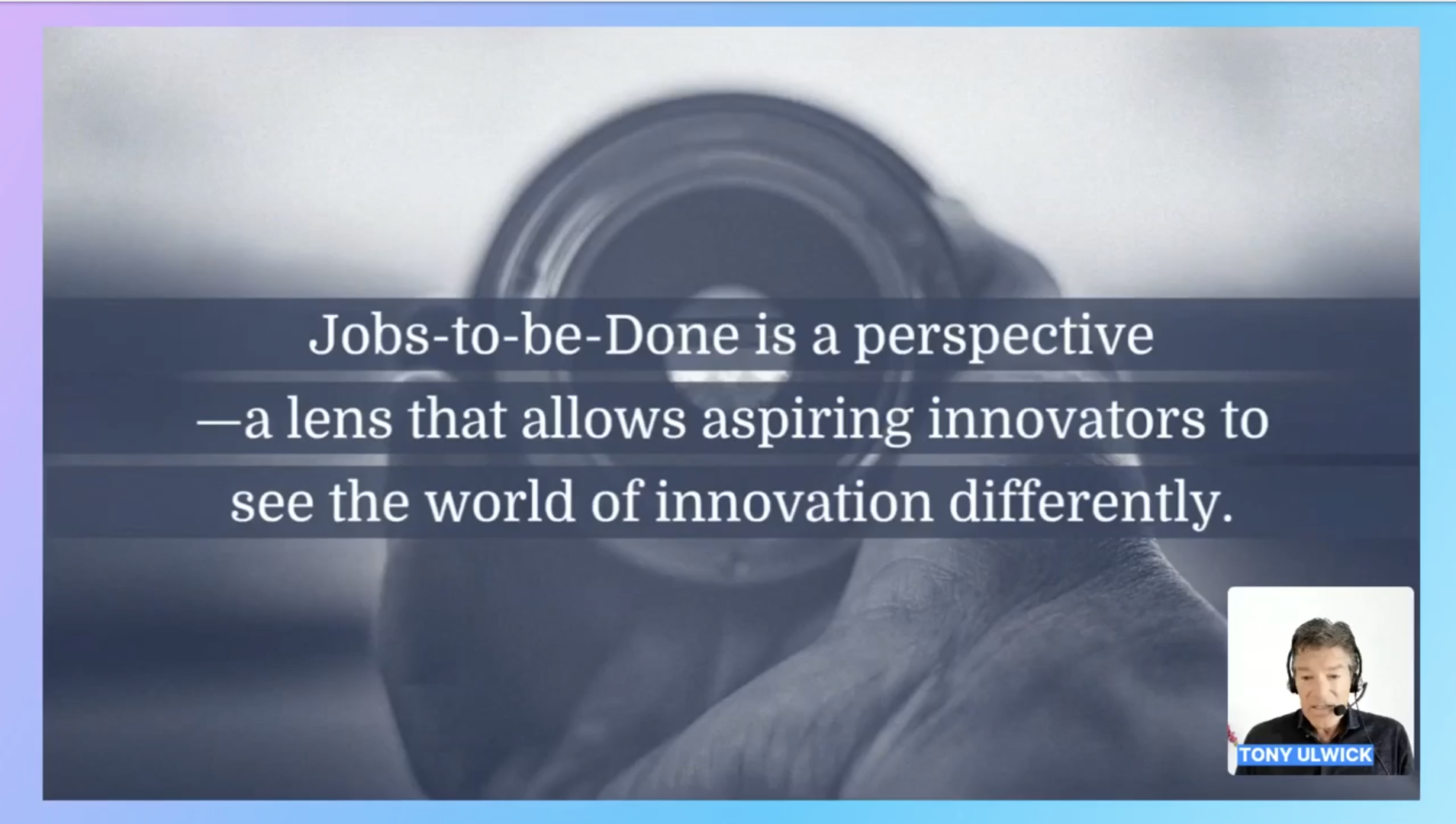 Tony Ulwick jobs to be done webinar