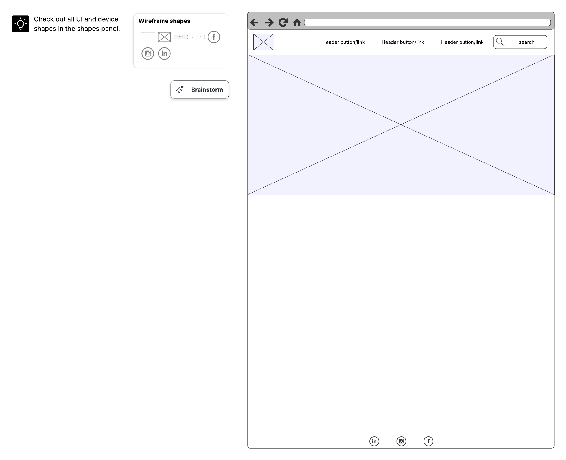 Lucid Wireframe template