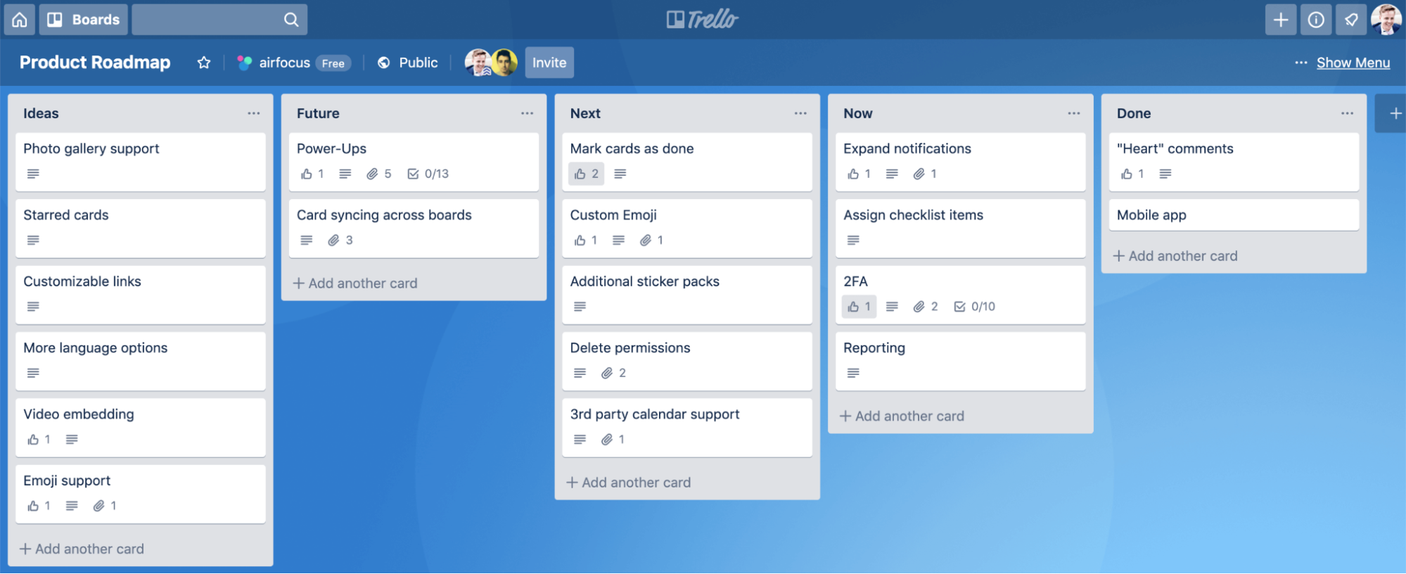 Trello vs Productplan
