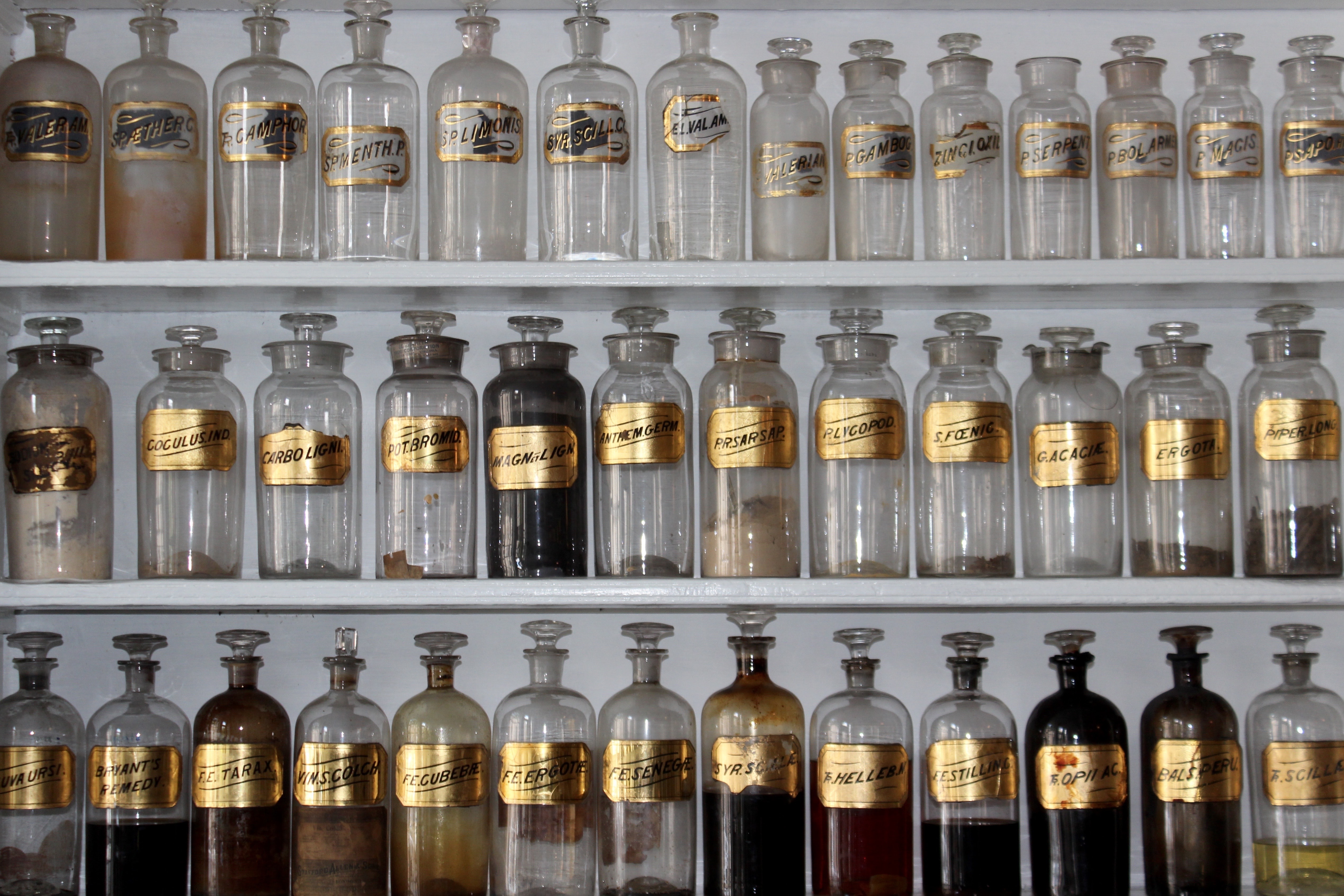 old-medical-bottles