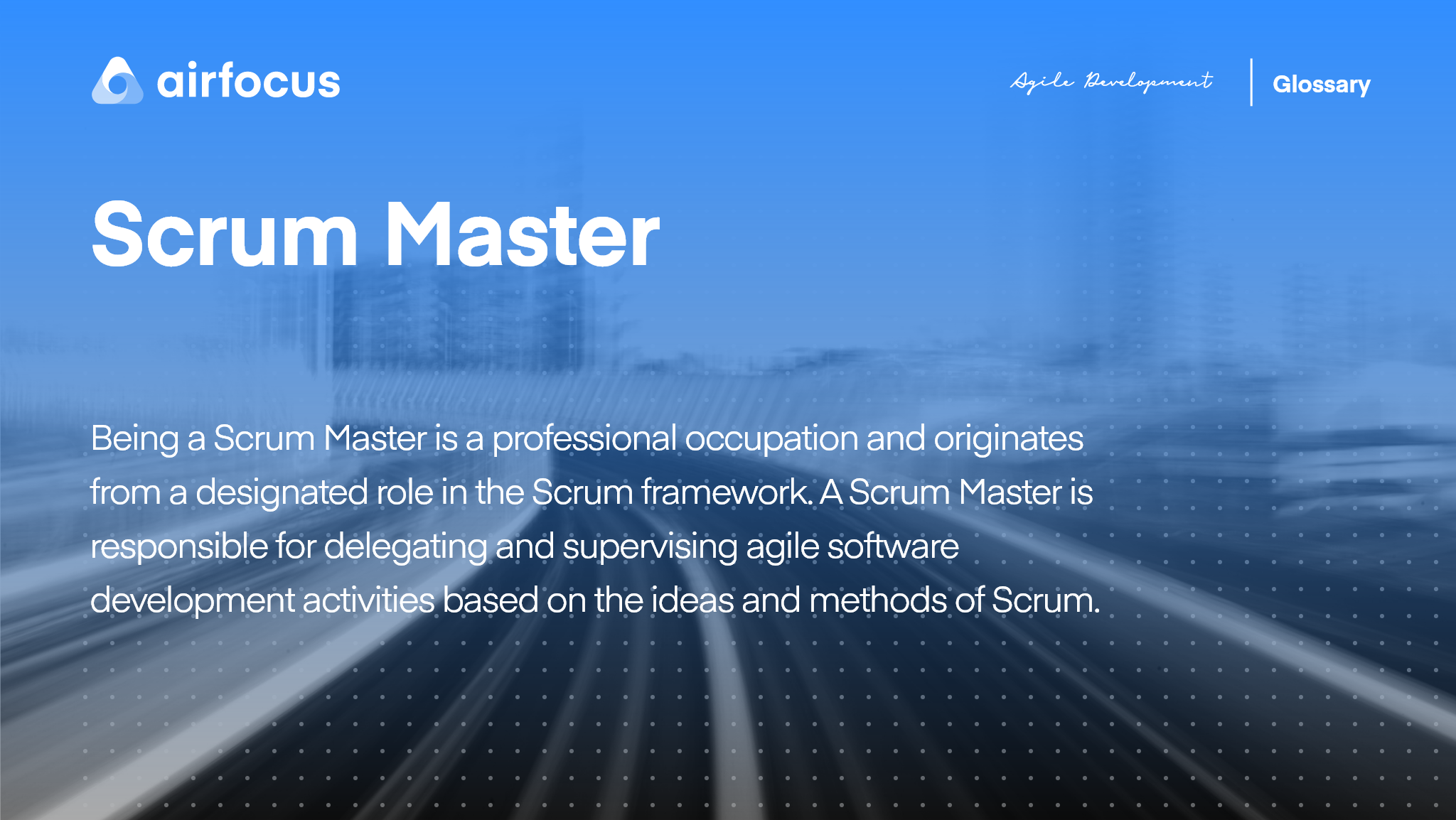 scrum master role