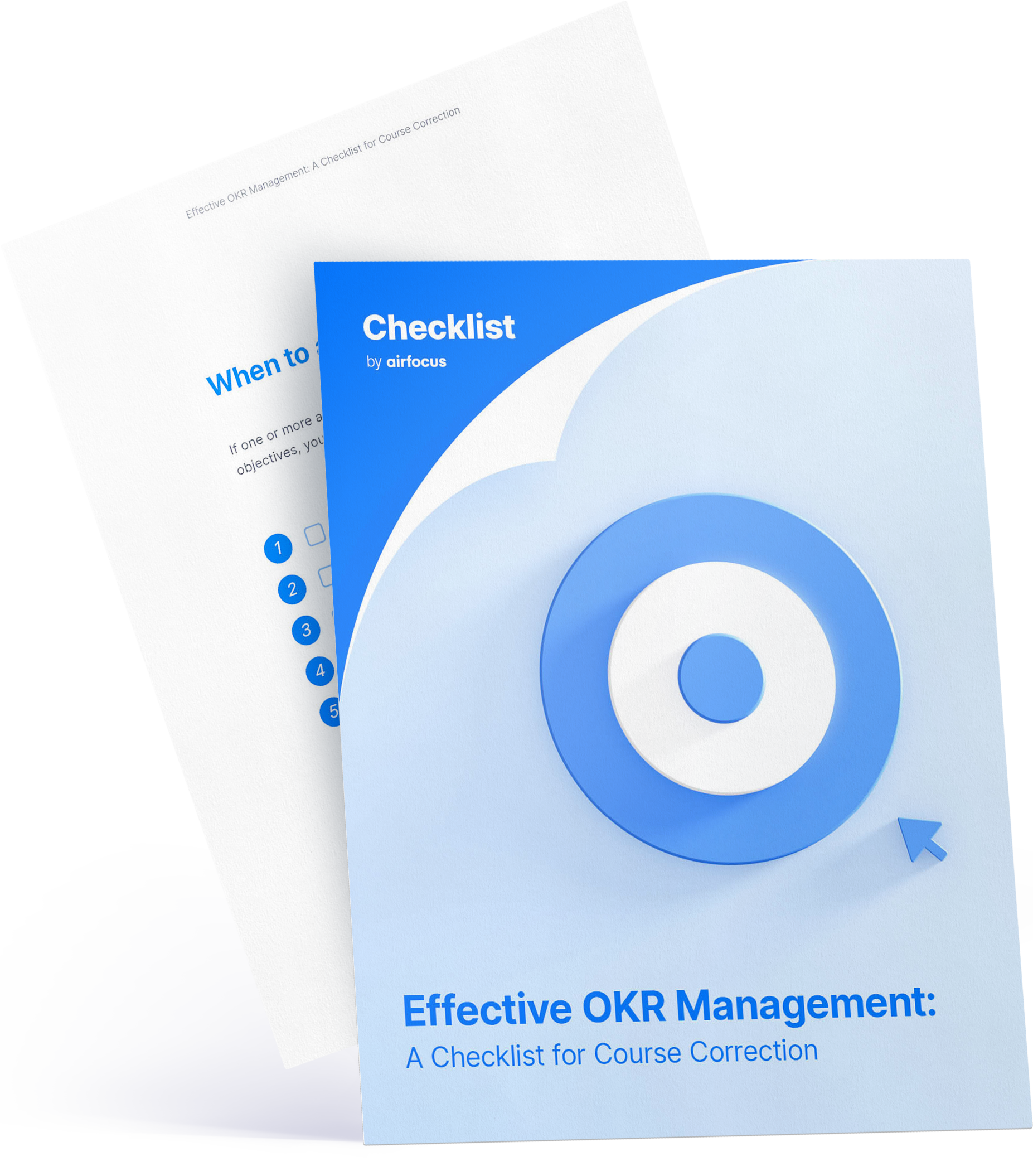 airfocus checklist: Effective OKR management: A checklist for course correction - cover