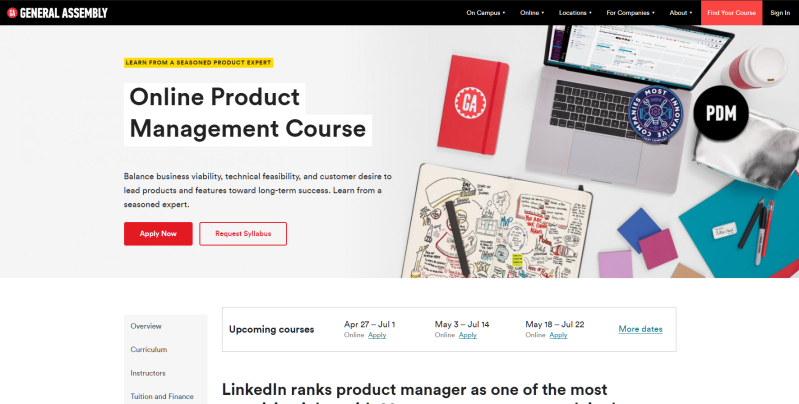 Online Product Management Course