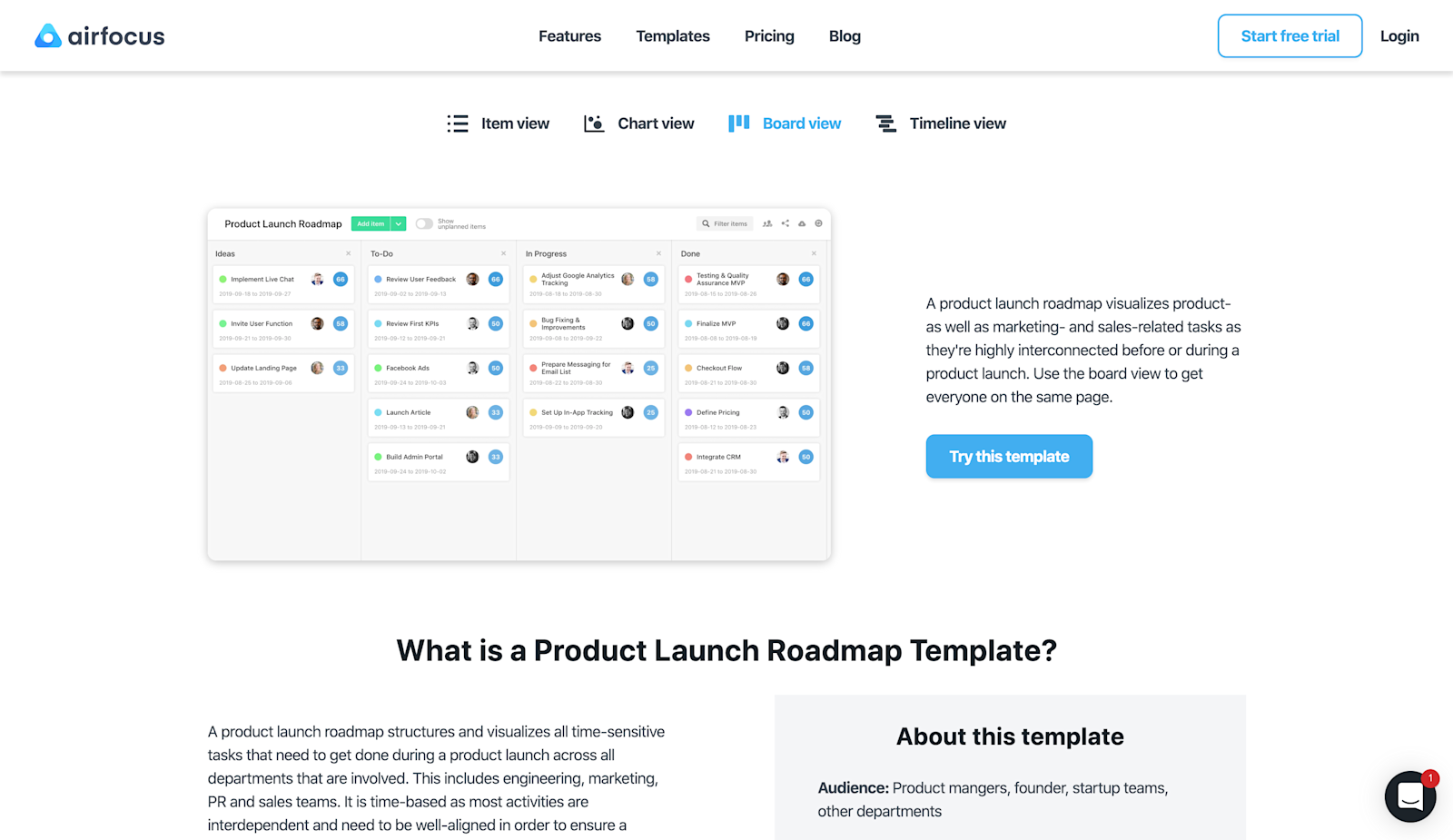 How To Create a Project Overview + 5 Project Overview Templates | airfocus