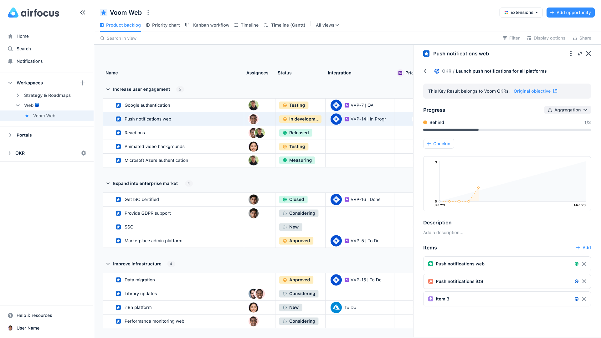 airfocus UX – OKRs
