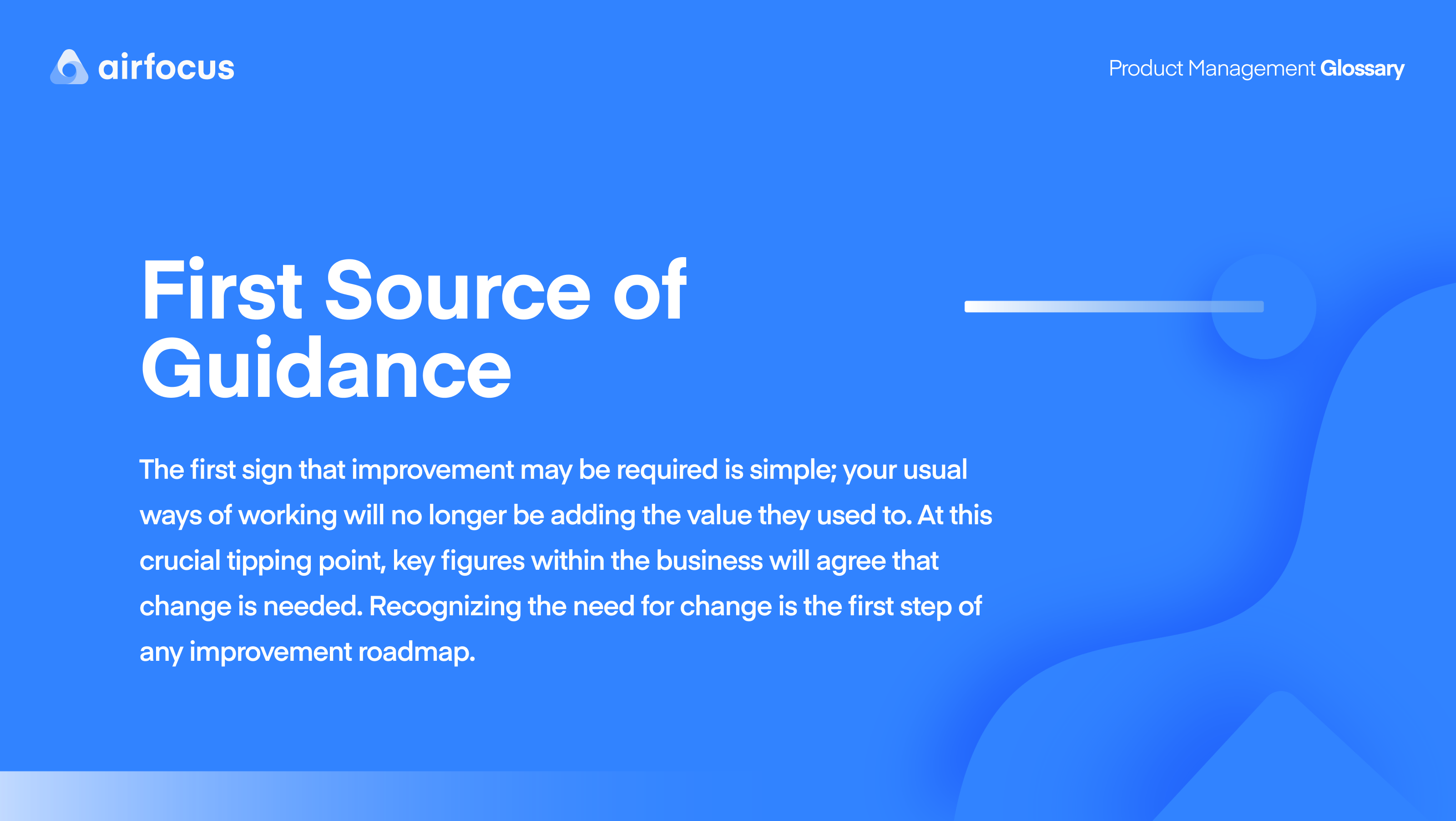 The First Source of Guidance