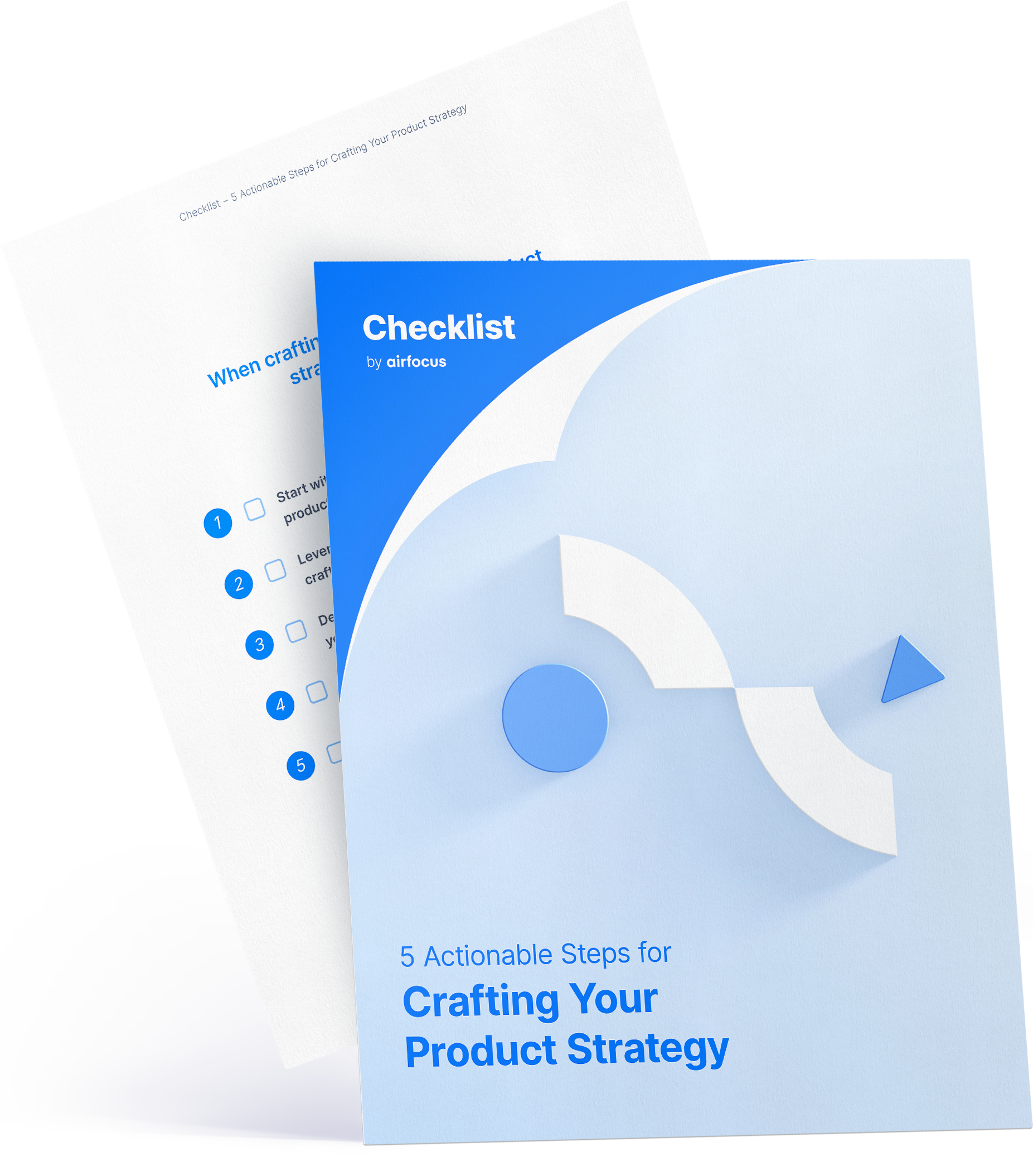 airfocus checklist: 5 actionable steps for crafting your product strategy - cover