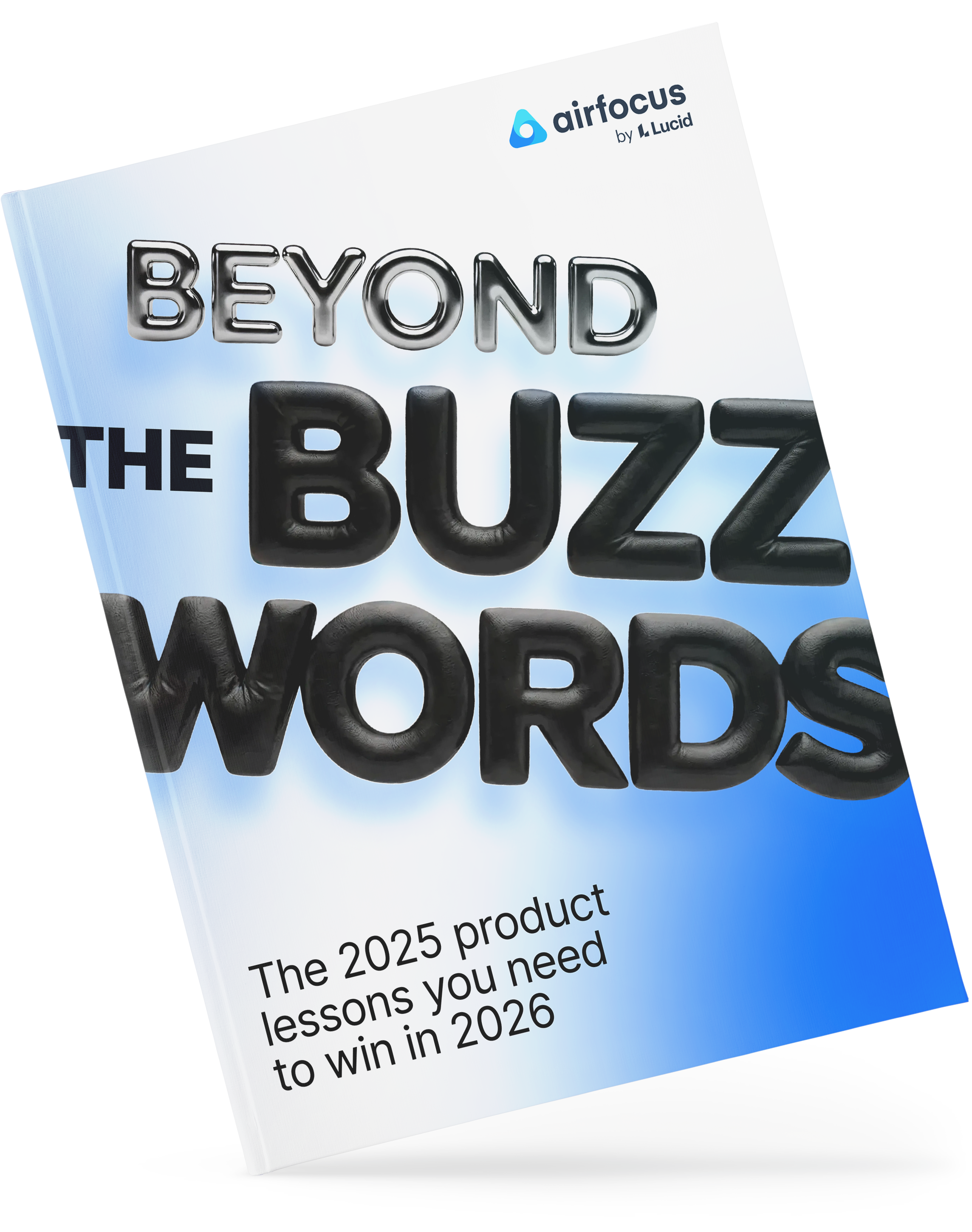 airfocus eBook: Beyond the buzzwords: The 2025 product lessons you need to win in 2026 - cover