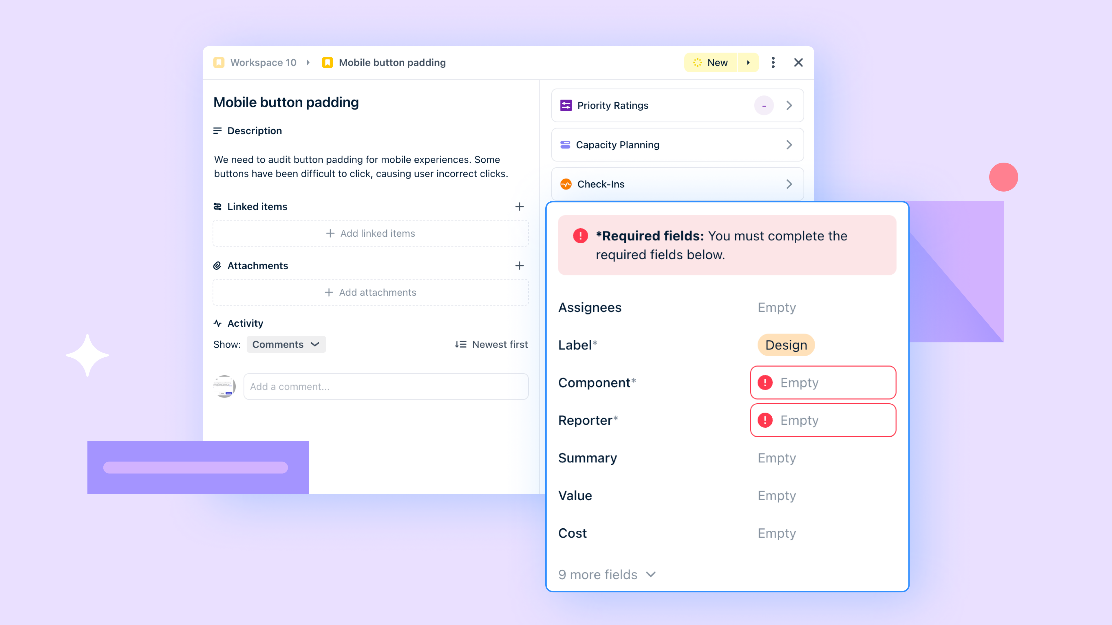 airfocus new enterprise capabilities – Required fields