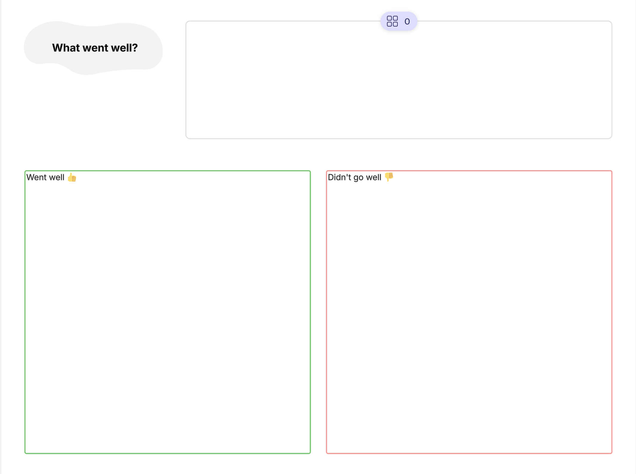 Lucid What went well retrospective template
