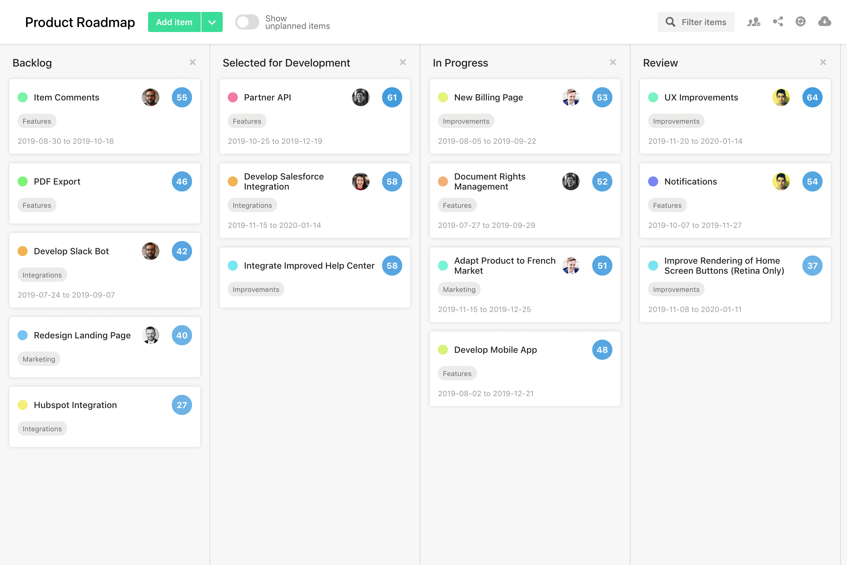 product-roadmap-progress-based