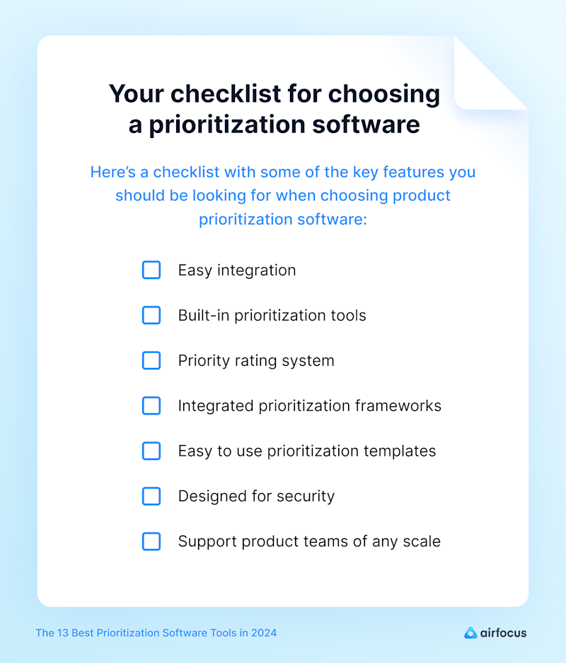 How to choose a prioritization software