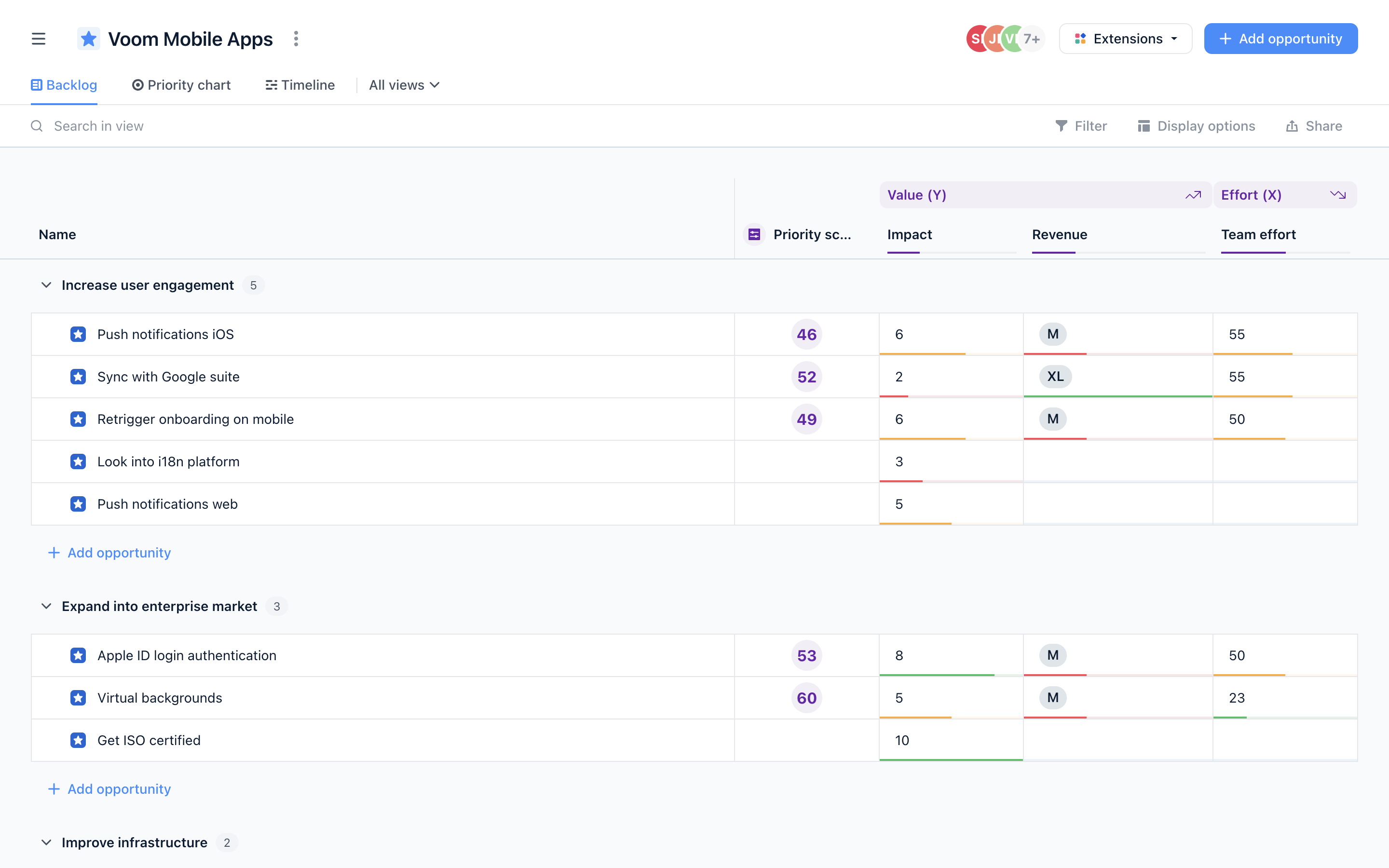 Decision matrix example voom