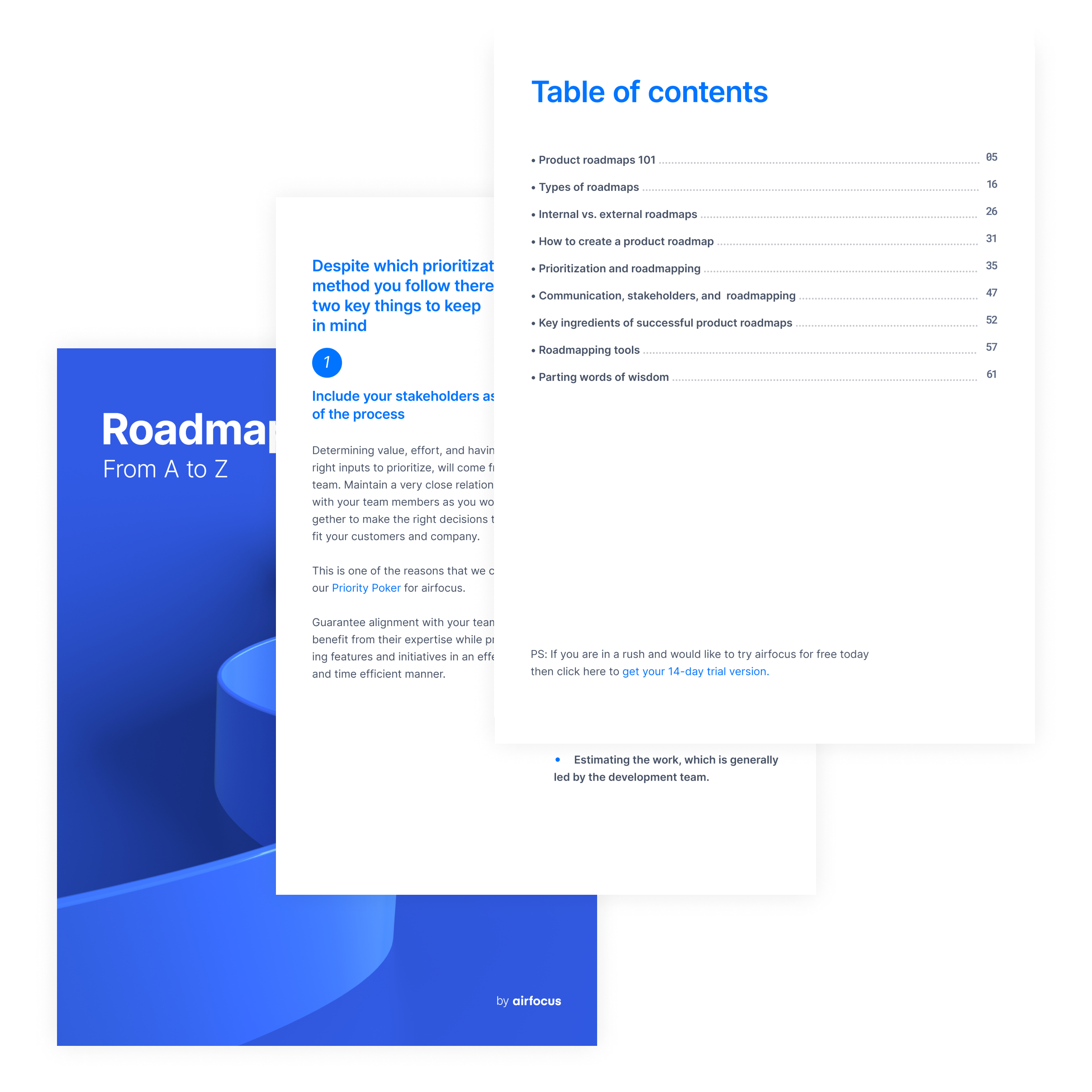airfocus eBook: Roadmapping from A to Z - content