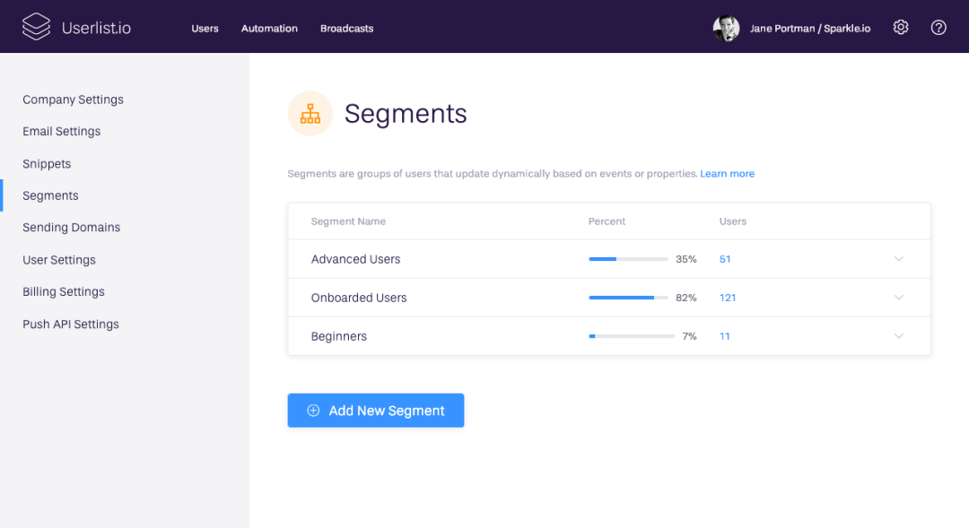 Segment your users base based on their behavior