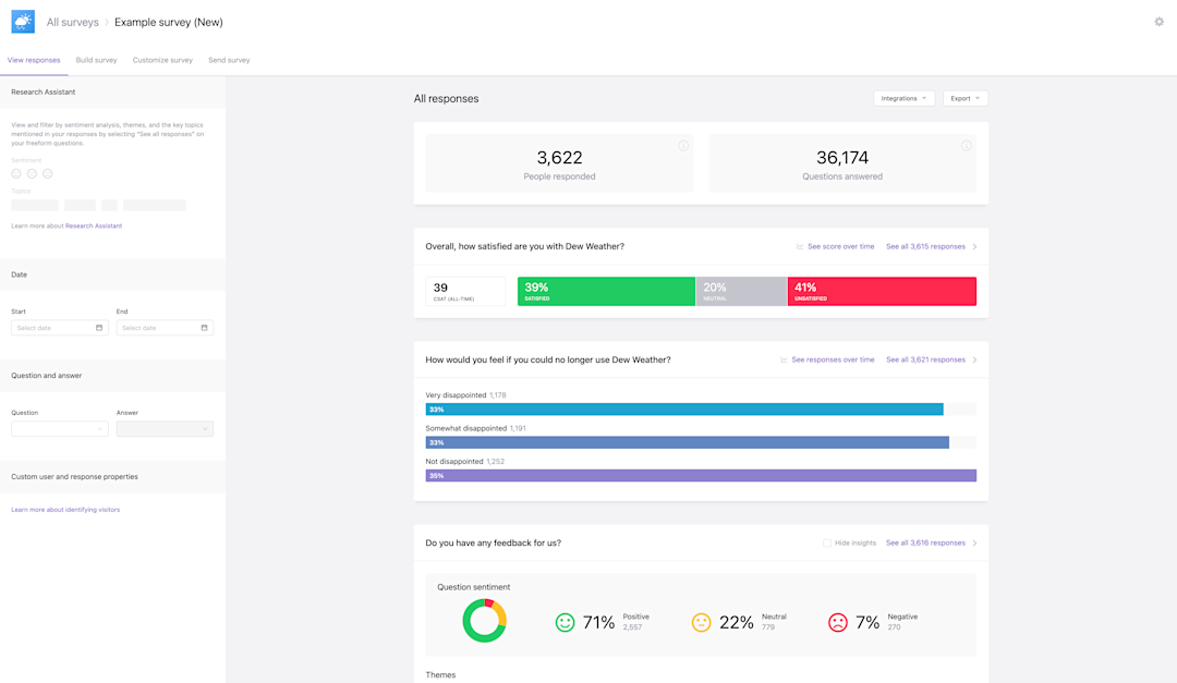 Analyze responses in real time.