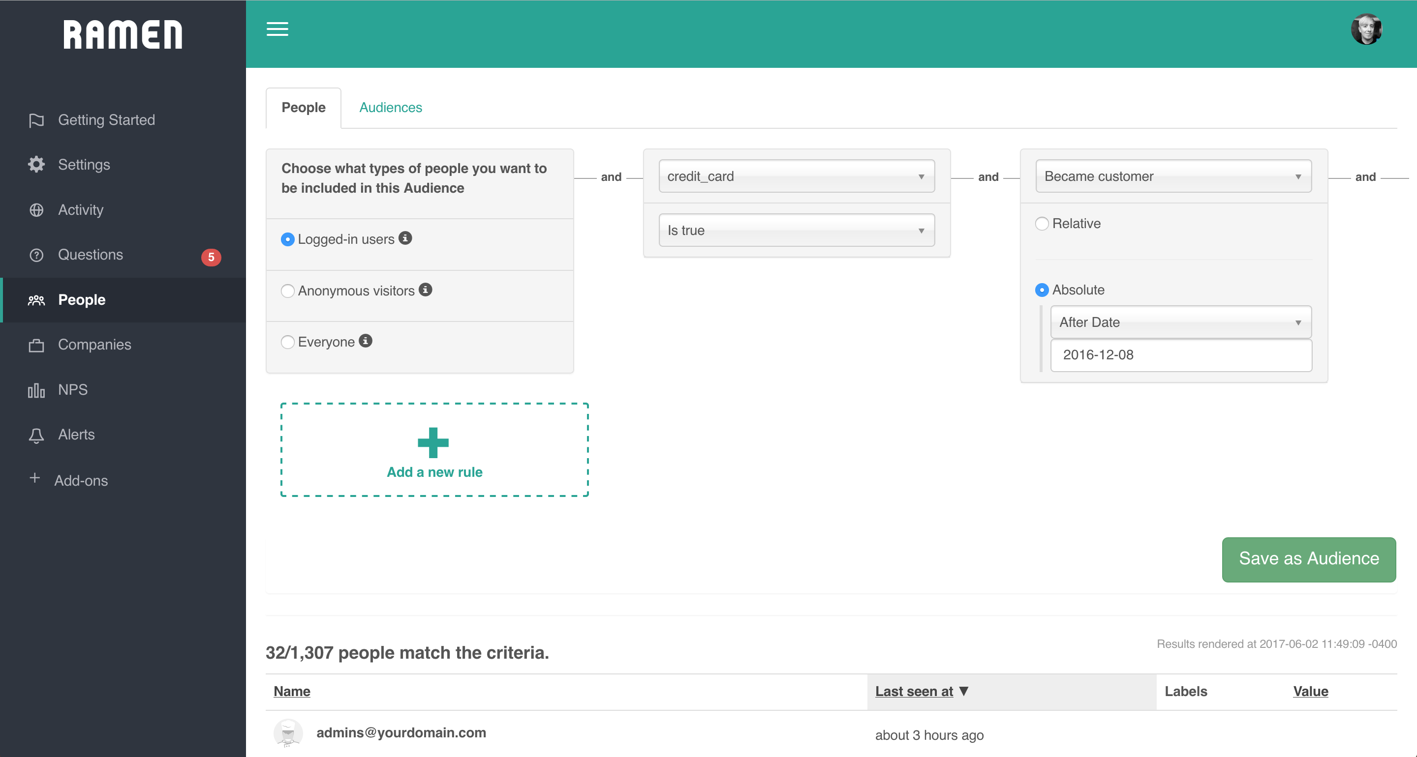 Create segments of site visitors to better understand who they are and how they use your product.   