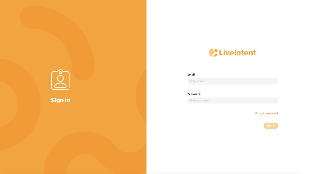 Sign into the LiveIntent Platform at