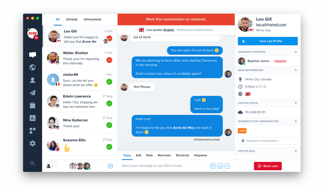 Centralize all your messages into one inbox