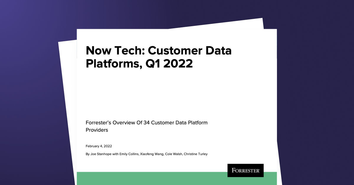 Now Tech: Customer Data Platforms, Q1 2022