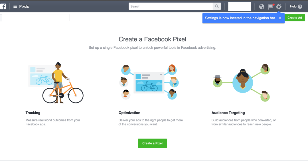 Tracks and optimizes ads and targets audiences so teams can generate goal-oriented pixels