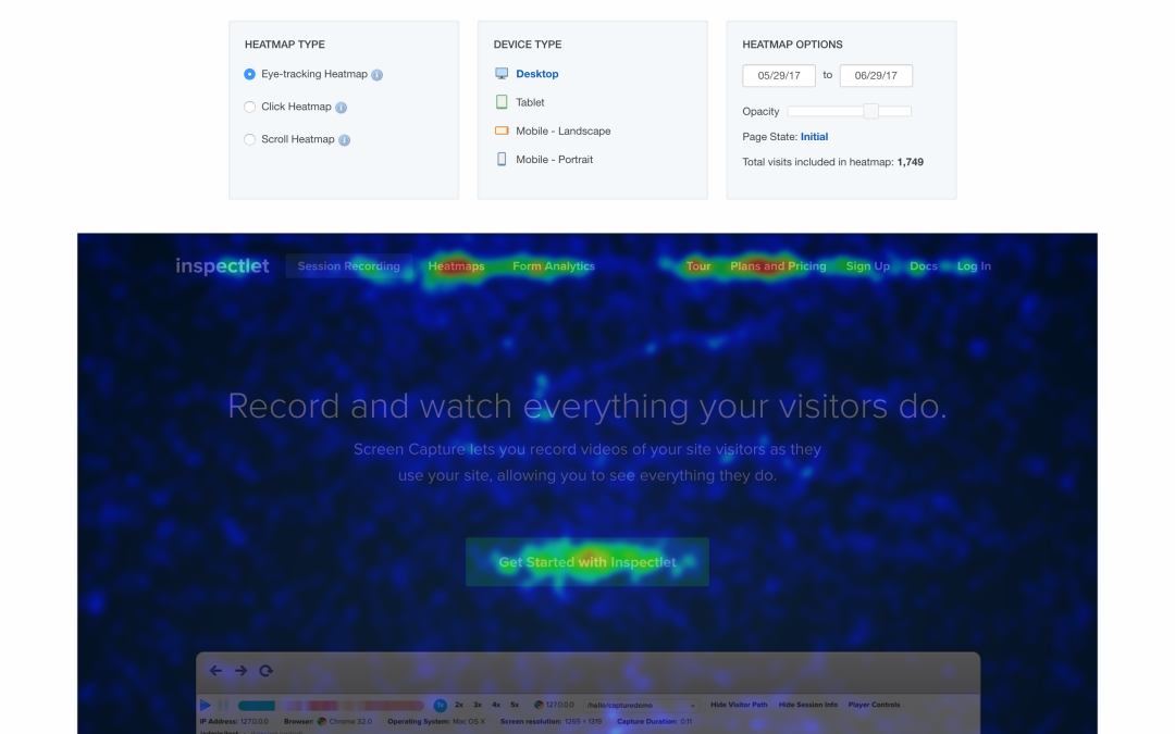 See what parts of your site visitors are paying attention to and reading by visualizing their mouse movements.