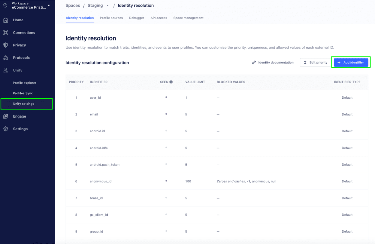 Segment-Unify-Setting